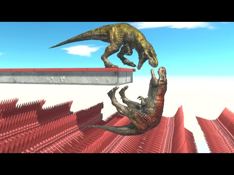 Each Unit Is Against Itself Who Can Not Fall In GIANT SPIKES ► Animal Revolt Battle Simulator