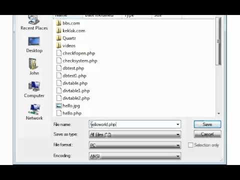 Creating Your First Php Program