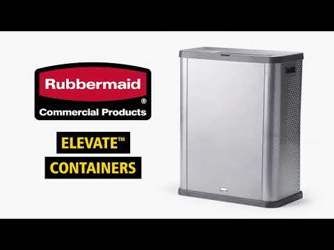 Product video for Elevate™ Three-Sided Mixed Recycling Cover/Container 23 Gal, Pearl Dark Gray