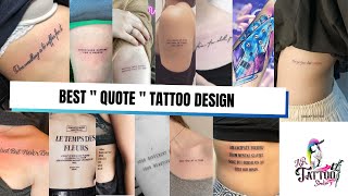 ✨ Best Quote Tattoo Designs | Meaningful Quote Tattoo Ideas for Inspiration ✨