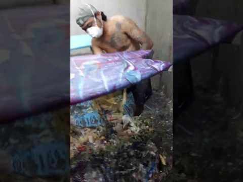 Resin art 5'7 twin fish