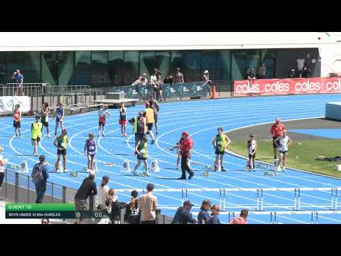 Boys Under 12 80m Hurdles H11 - 2020 State Combined Events Championships // LAVicTV