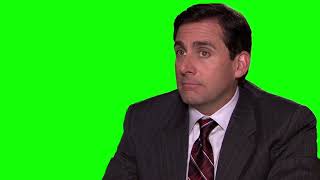Michael Scott talking about peaceful sounds green screen