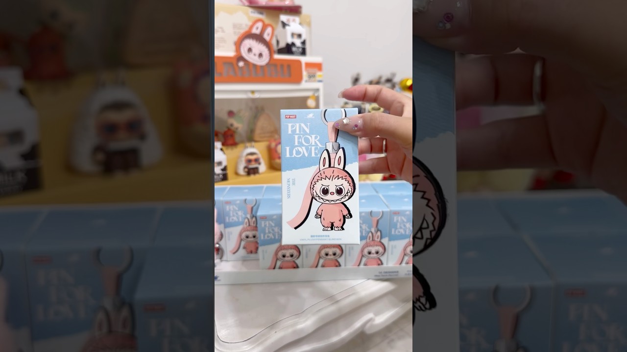UNBOXING MINI LABUBU PIN FOR LOVE 💕 ラブブ開封#blindbox #popmart #labubu #asmr#aesthetic #cute#plushies