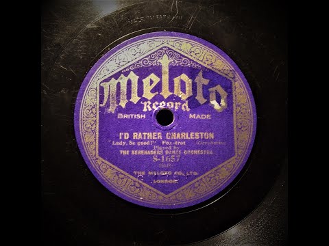 I'd Rather Charleston - Jeffries and His Rialto Orchestra (1926)