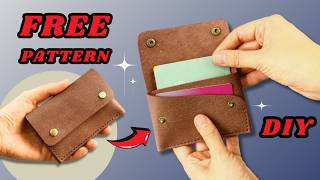 🔴How to Make a Super Minimalist Wallet | FREE PATTERN | Cardholder | Easy DIY Wallet Tutorial
