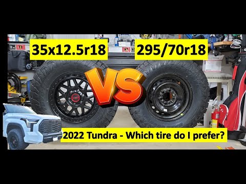 35x12.5r18 vs 295/70r18 - Toyo Open Country At3 - 2022 Toyota Tundra - Size comparison - Review