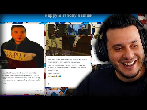 Ramee's Reaction to His Kudoboard Birthday Messages | ProdigyRP 2.7