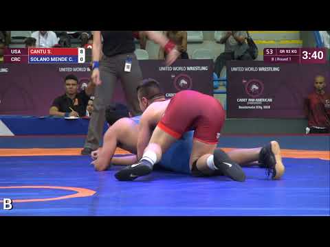 Round 1 GR - 92 kg: S. CANTU (USA) v. C. SOLANO MENDE (CRC)