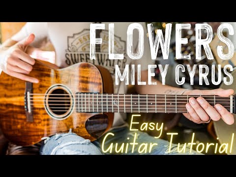 Flowers Miley Cyrus Guitar Tutorial // Flowers Guitar Lesson #975