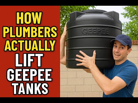 How Plumbers Actually Lift GeePee Water Tanks 💪 | Smart Technique You Didn't Know!