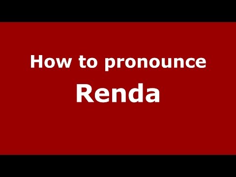 How to pronounce Renda (Brazilian Portuguese/Brazil)  - PronounceNames.com