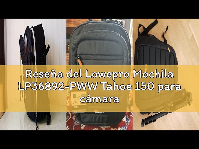 Vídeo relacionado con Lowepro Mochila LP36892-PWW Tahoe 150 para cámara, almacena réflex digital con lente incorporada, CSC, sin espejo, tableta de 10 pulgadas, negra