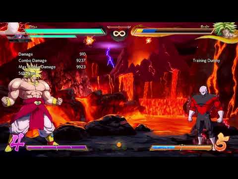 Broly bullied by Jiren & Hit | Xtreme damage | Cross Dimension Slice Combo | DBFZ