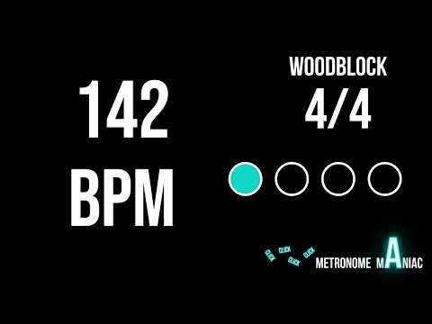 Metronome 142 BPM 4/4 - Woodblock