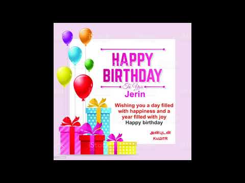 Happy Birthday Wishes to Mr.Jerin 8th Sep 2020