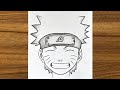 how to draw Naruto Uzumaki step by step || naruto drawing easy || How to draw anime step by step
