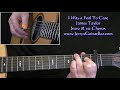 James Taylor I Was a Fool To Care Intro Guitar Lesson