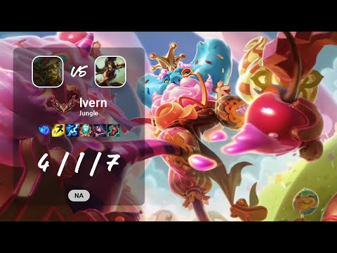 Ivern Jungle vs Nidalee - NA GrandMaster Patch 13.11