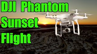 DJI Phantom 3 Drone Flight - Winter Sunset - Feb 21 2016