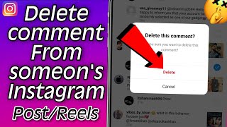 How to Delete Your Comment on Someone