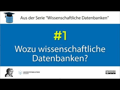 #1 - Wozu wissenschaftliche Datenbanken?