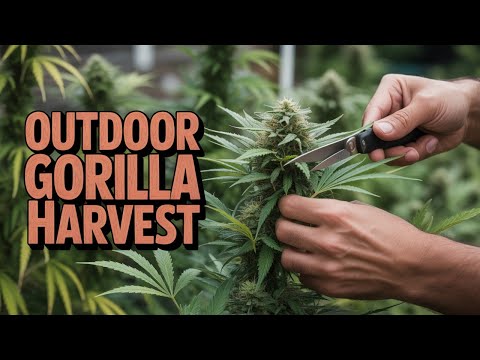 Harvesting MASSIVE Outdoor Black Gorilla Cannabis #MarsHydro