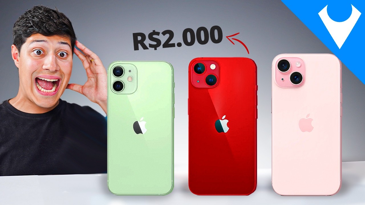 SEM DÚVIDA! 3 Melhores iPhone para COMPRAR de R$2.000 a R$4.500 até 2025!