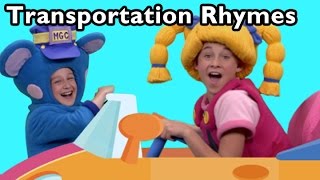 Driving in My Car and More Transportation Rhymes! | Nursery Rhymes from Mother Goose Club!