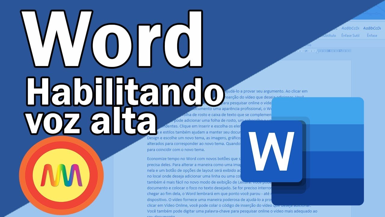 Word 365/2019 - Habilitando o recurso de voz alta (Word falando o seu texto).