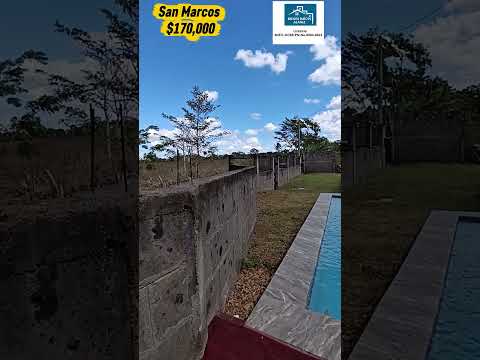 San Marcos, Nicaragua. Quinta de 5,000 vrs lote y 247 mts de construcción. $170,000 dólares