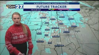 Arctic front brings snow Friday, bitter cold temperatures this weekend