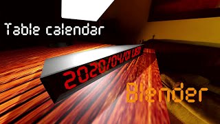 Make table calendar in blender