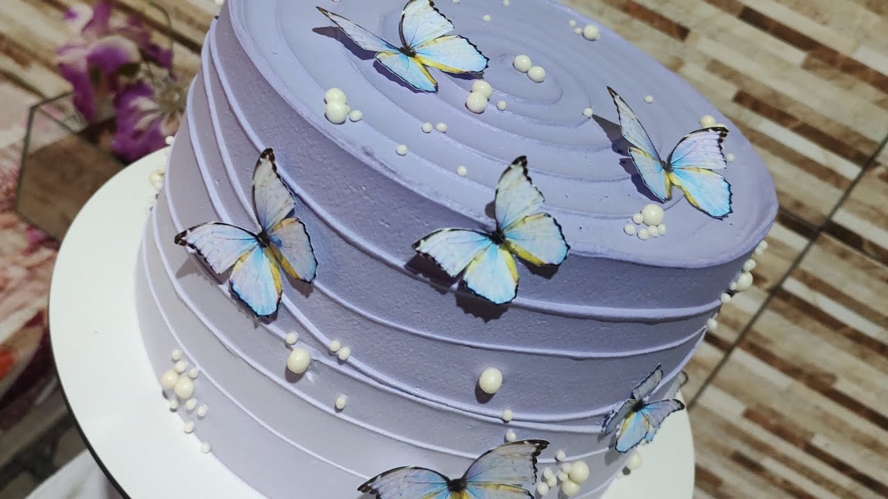 COMO FAZER WAVE CAKE NO BOLO/BOLO COM BORBOLETAS