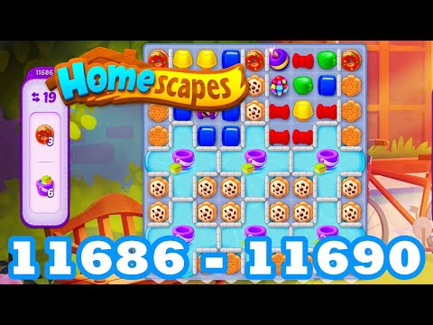 Homescapes Level 11686 - 11690 HD 3 - match puzzle Gameplay | android | IOS | 11687 | 11688 | 11689