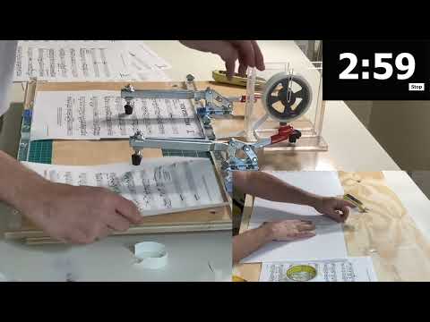 Sheet music taping/binding device/machine