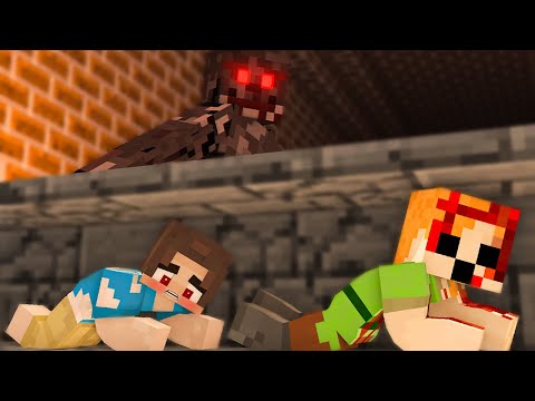 KORKUNÇ YARATIK İLE AYNI ODADA KİLİTLİ KALDIK !! 😨 - Minecraft