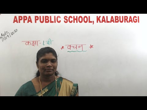 APS - GRADE-VIII - HINDI - VYAKARANA VACHAN-PART-02- Mrs. SHAILA SAWANT(15/09/20)