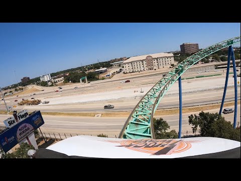 Shock Wave CLASSIC Looping Roller Coaster 4K POV! | Six Flags Over Texas [No Copyright]