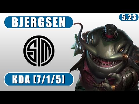 TSM Bjergsen | Tahm Kench vs Ekko | Mid | December 7th, 2015 | Preseason 6 | Patch 5.23
