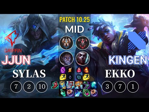 GRF jjun Sylas vs DRX Kingen Ekko Mid - KR Patch 10.25