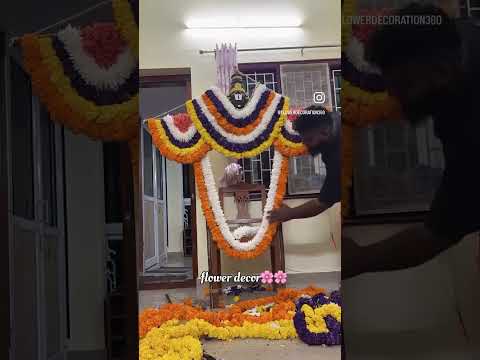 Making balaji mantap decor🌸🌸🌸#flowers #decoration #design #culture #tulunadu #housewarming