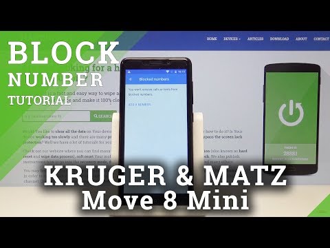 How to Reject Number in Kruger & Matz Move 8 mini - Add Contact to Blacklist