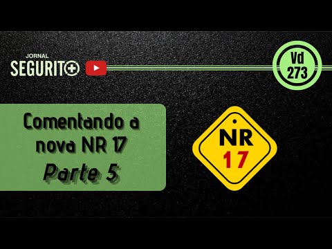 Vd. 273 - Comentando a nova NR 17 - Parte 5