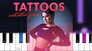 Natalie Jane - Tattoos (Piano tutorial)
