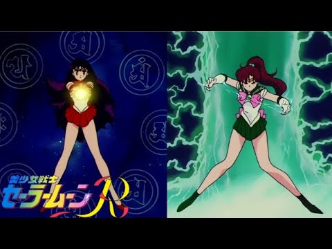 [1080p] Burning Mandala & Sparkling Wide Pressure (Sailor Mars & Sailor Jupiter Attack)