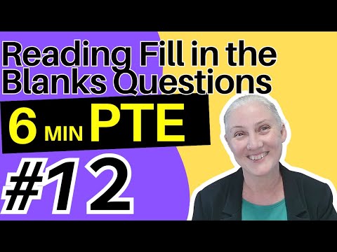 PTE 12: Answer without understanding the meaning! | Reading Fill in the Blanks Questions