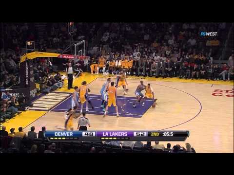 04 13 2012   Nuggets vs  Lakers   Matt Barnes Highlights