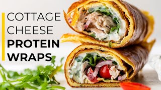 COTTAGE CHEESE FLAT BREAD | high protein wrap recipe