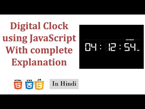 Digital Clock Project Using Html Css And Javascriptin Hindi Javascript Projects For Beginners
